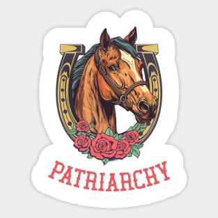 Patriarchy -- Retro Horse Design Sticker